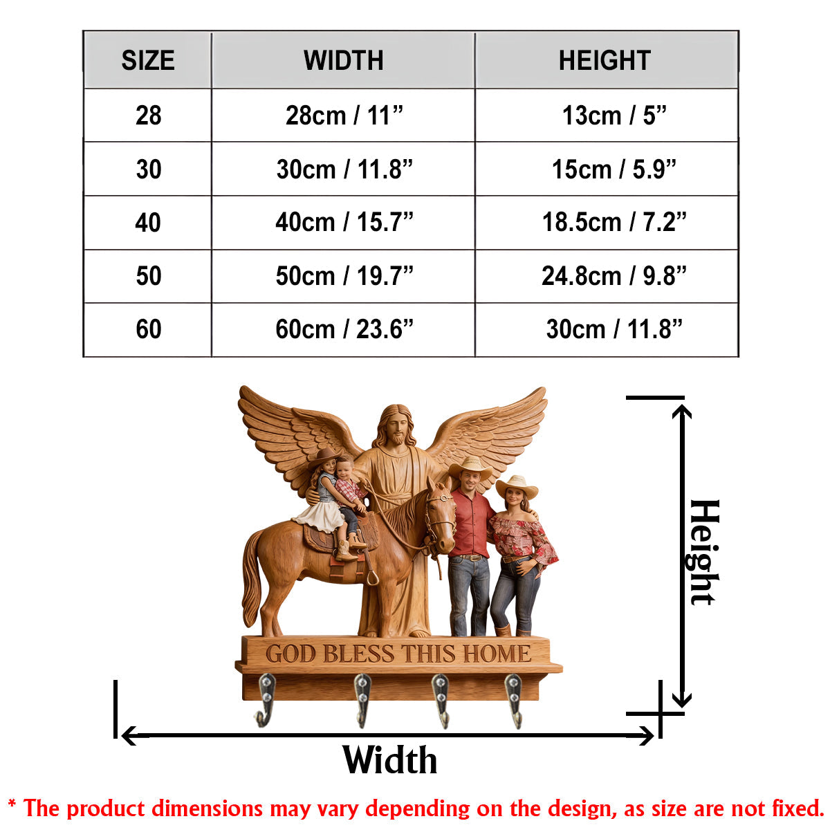 Porte-manteau mural personnalisé à partir de n'importe quelle photo « Que Dieu bénisse cette maison » - Porte-manteau chrétien personnalisé en forme de forme sur mesure