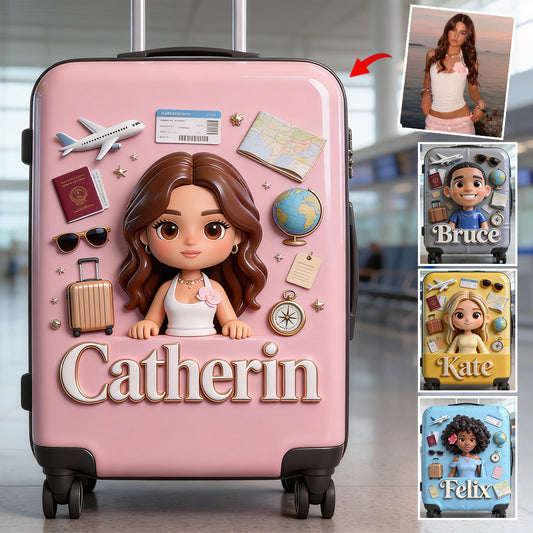 Traveling Lover - Personalized Travelling Luggage Cover
