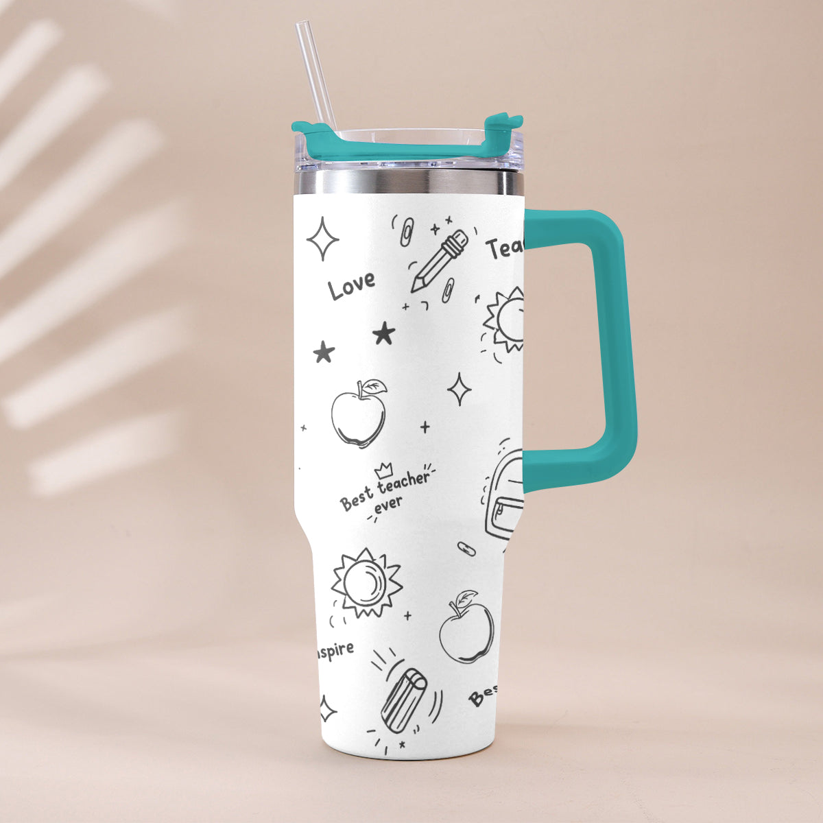 Back To School - Personalized Teacher Tumbler With Handle