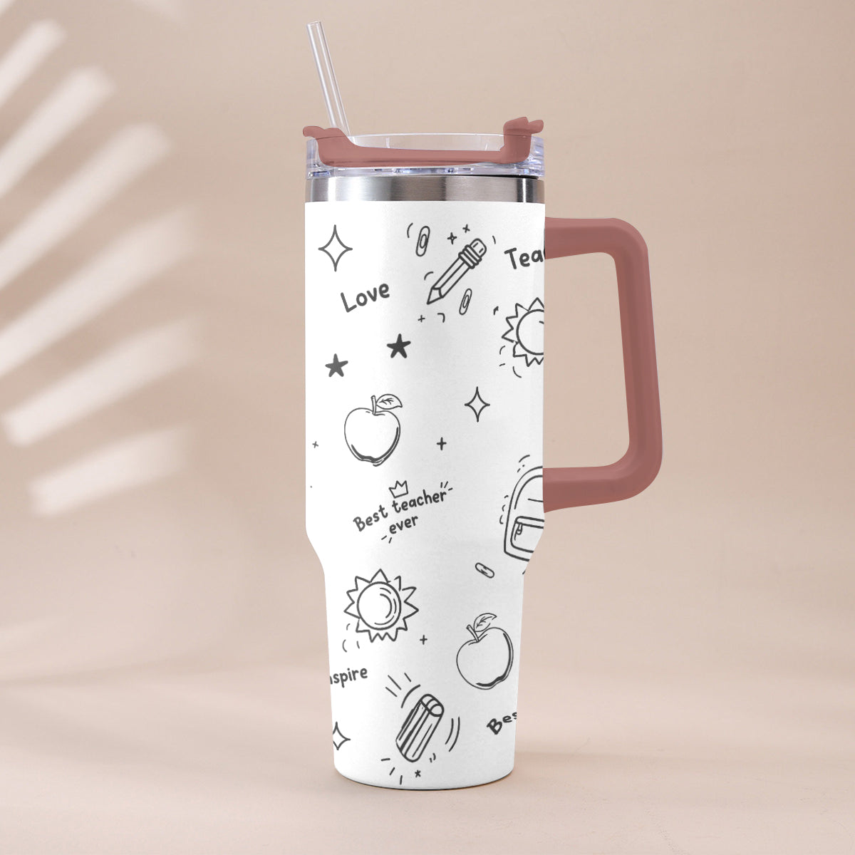 Back To School - Personalized Teacher Tumbler With Handle