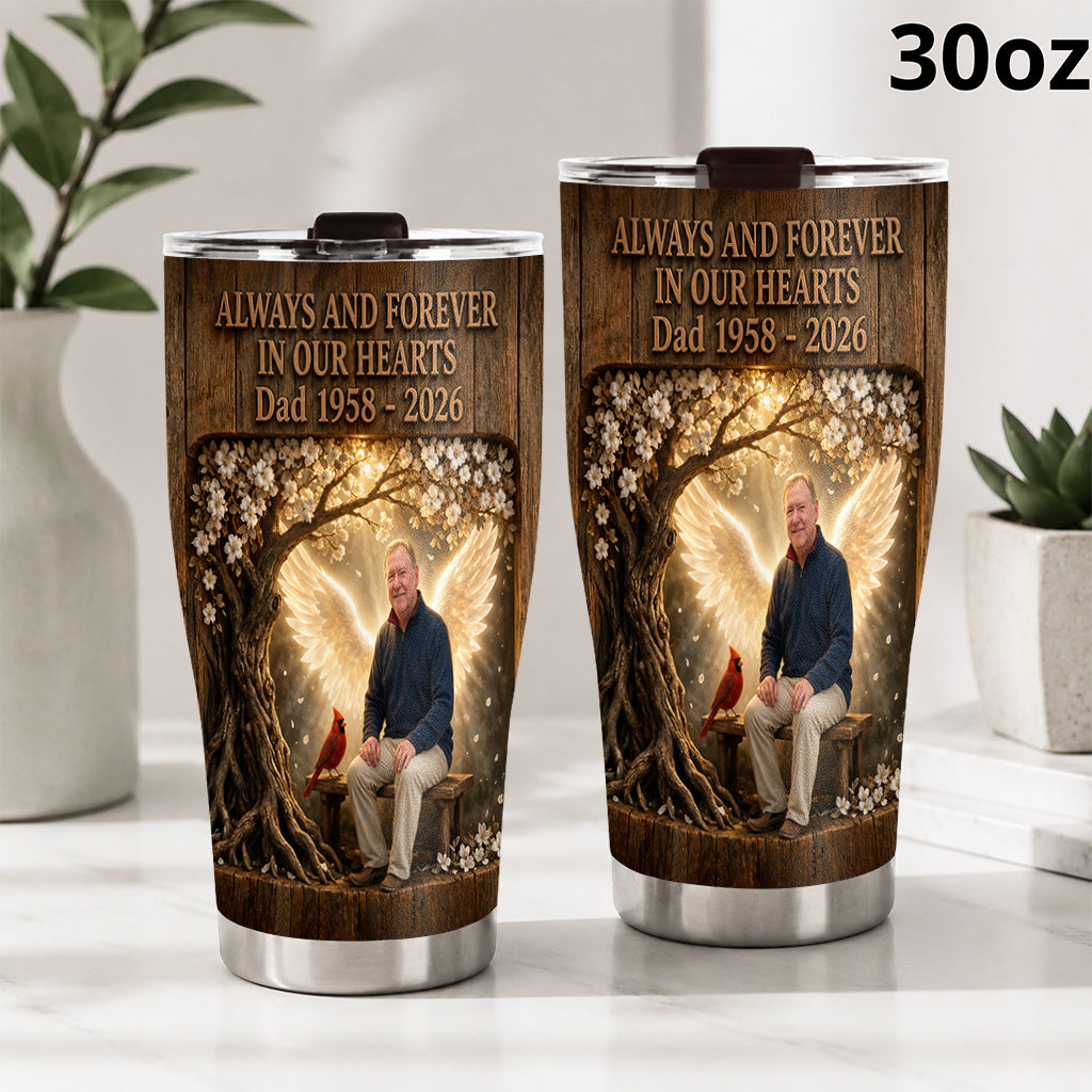 Your Wings Were Ready But My Heart Was Not - Personalized Memorial Tumbler