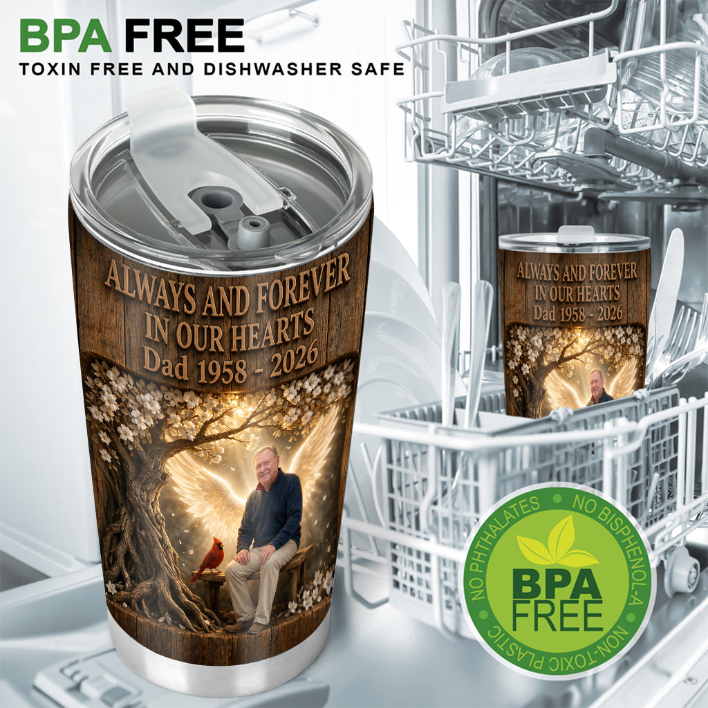 Your Wings Were Ready But My Heart Was Not - Personalized Memorial Tumbler