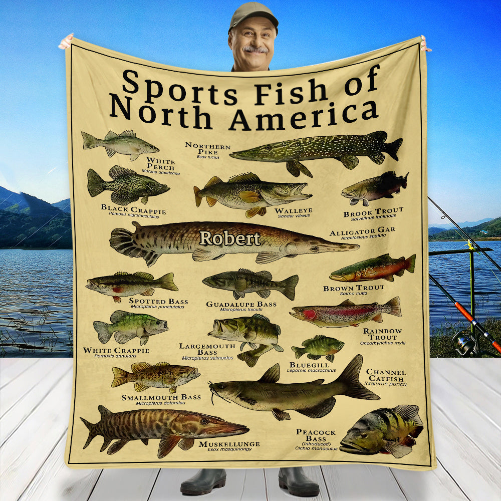 Couverture de pêche personnalisée Fish Of America