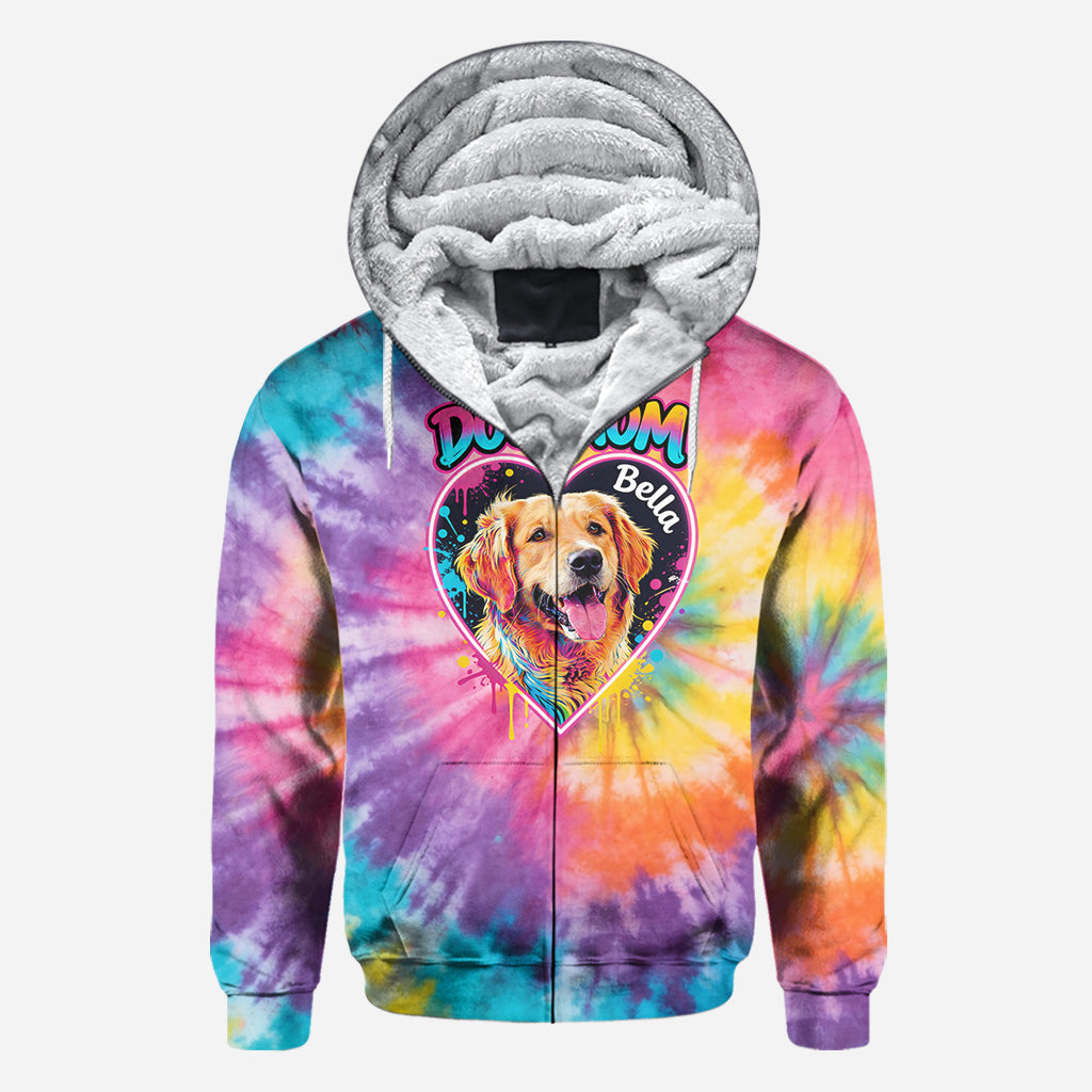 T-shirt Tie-Dye Personnalisé pour Maman/Papa Chien/Maman Chat... - T-shirt Chien Personnalisé