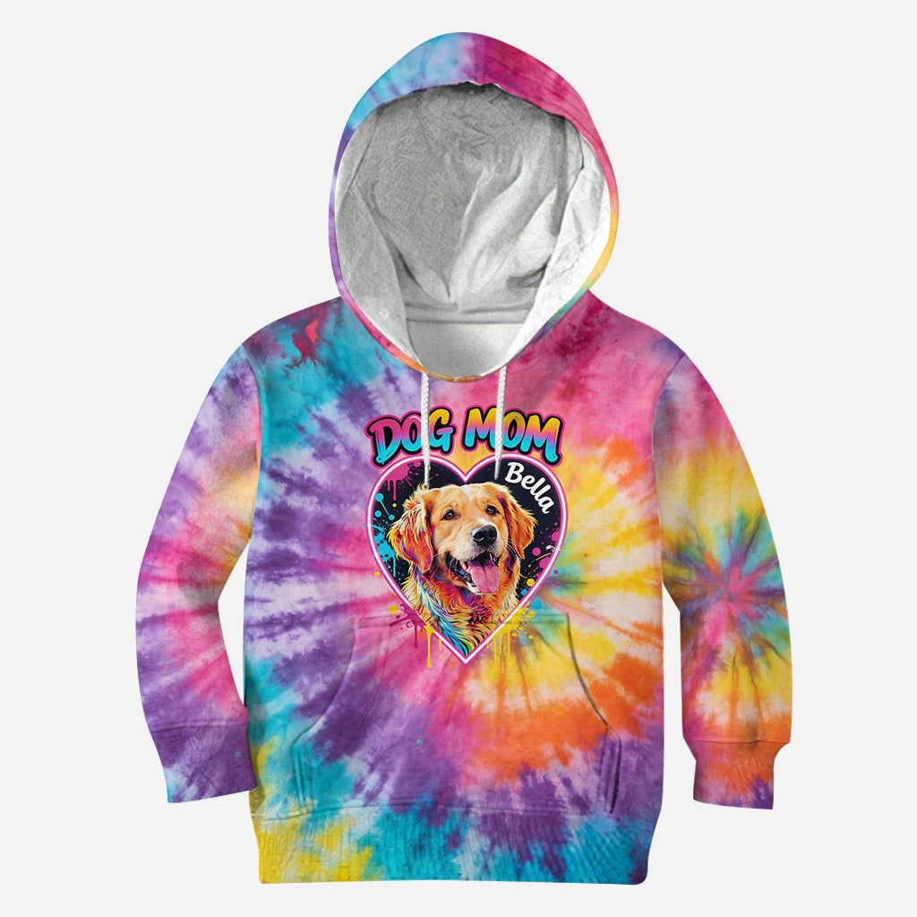 T-shirt Tie-Dye Personnalisé pour Maman/Papa Chien/Maman Chat... - T-shirt Chien Personnalisé
