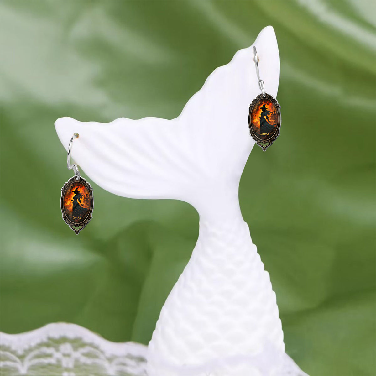 Belle sorcière - Boucles d'oreilles de sorcière personnalisées