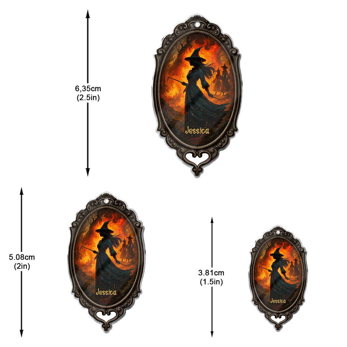 Belle sorcière - Boucles d'oreilles de sorcière personnalisées