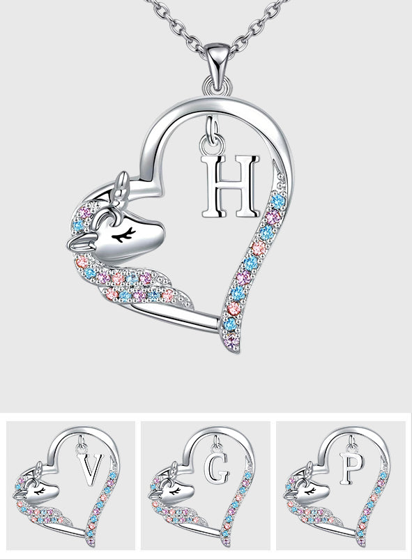 I Love You Forever - Personalized Kid Shaped Metal Pendant Necklace