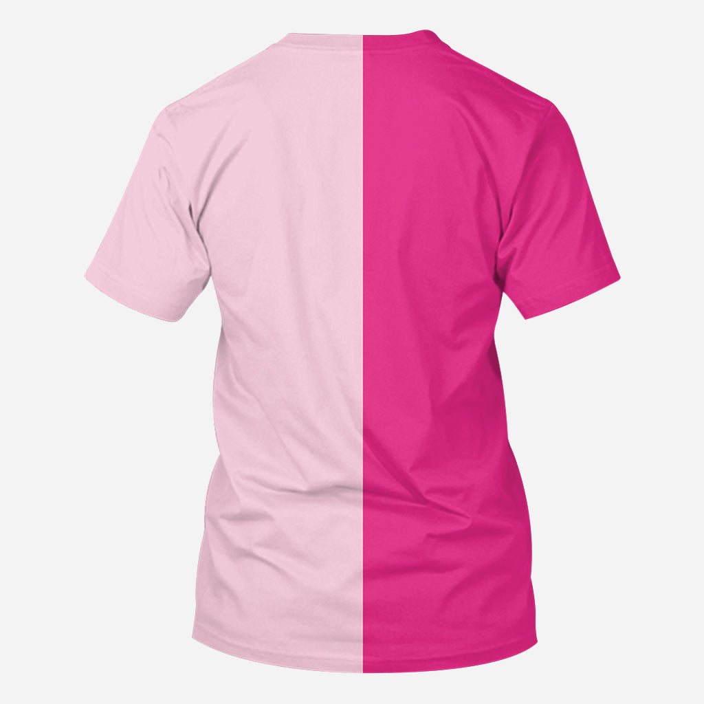 Pink Ribbon Football - Personalized Breast Cancer Awareness All Over Shirt