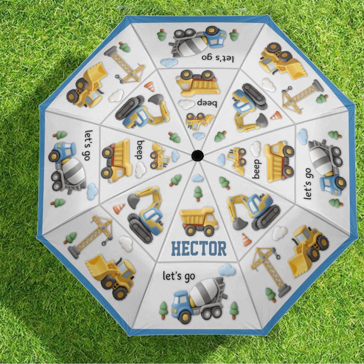 Machines de construction - Parapluie enfant personnalisé