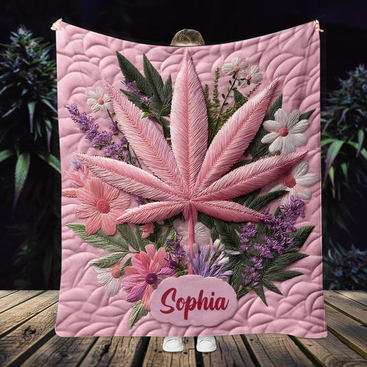 Couverture personnalisée Pink Stoner Chick - Weed