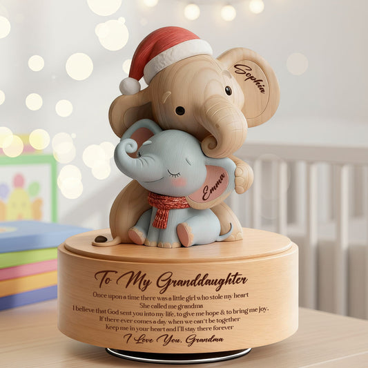 À ma petite-fille - Plaque musicale rotative personnalisée pour grand-mère