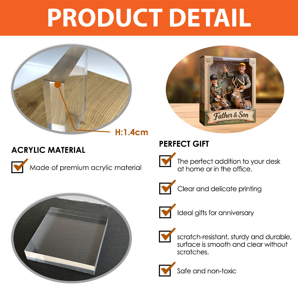 Cadeaux de chasse - Plaque acrylique personnalisée sur le thème de la chasse