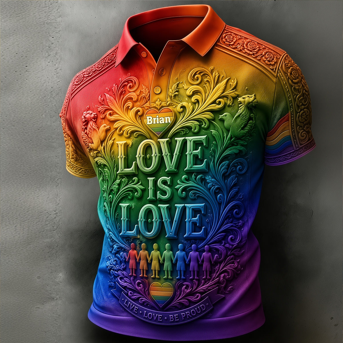 Love Is Love - Personalized LGBT Support Polo Shirt