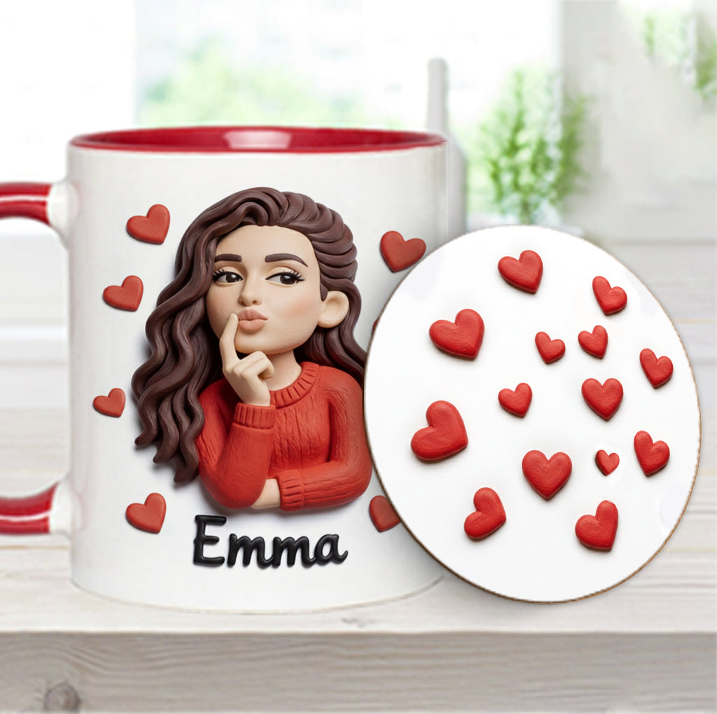 Cadeau idéal pour un couple, personnalisé à partir de n'importe quelle photo : tasse et sous-verre assortis.