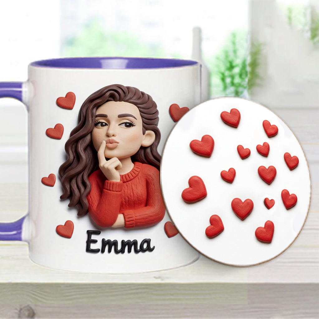 Cadeau idéal pour un couple, personnalisé à partir de n'importe quelle photo : tasse et sous-verre assortis.