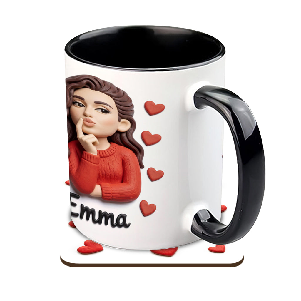 Cadeau idéal pour un couple, personnalisé à partir de n'importe quelle photo : tasse et sous-verre assortis.