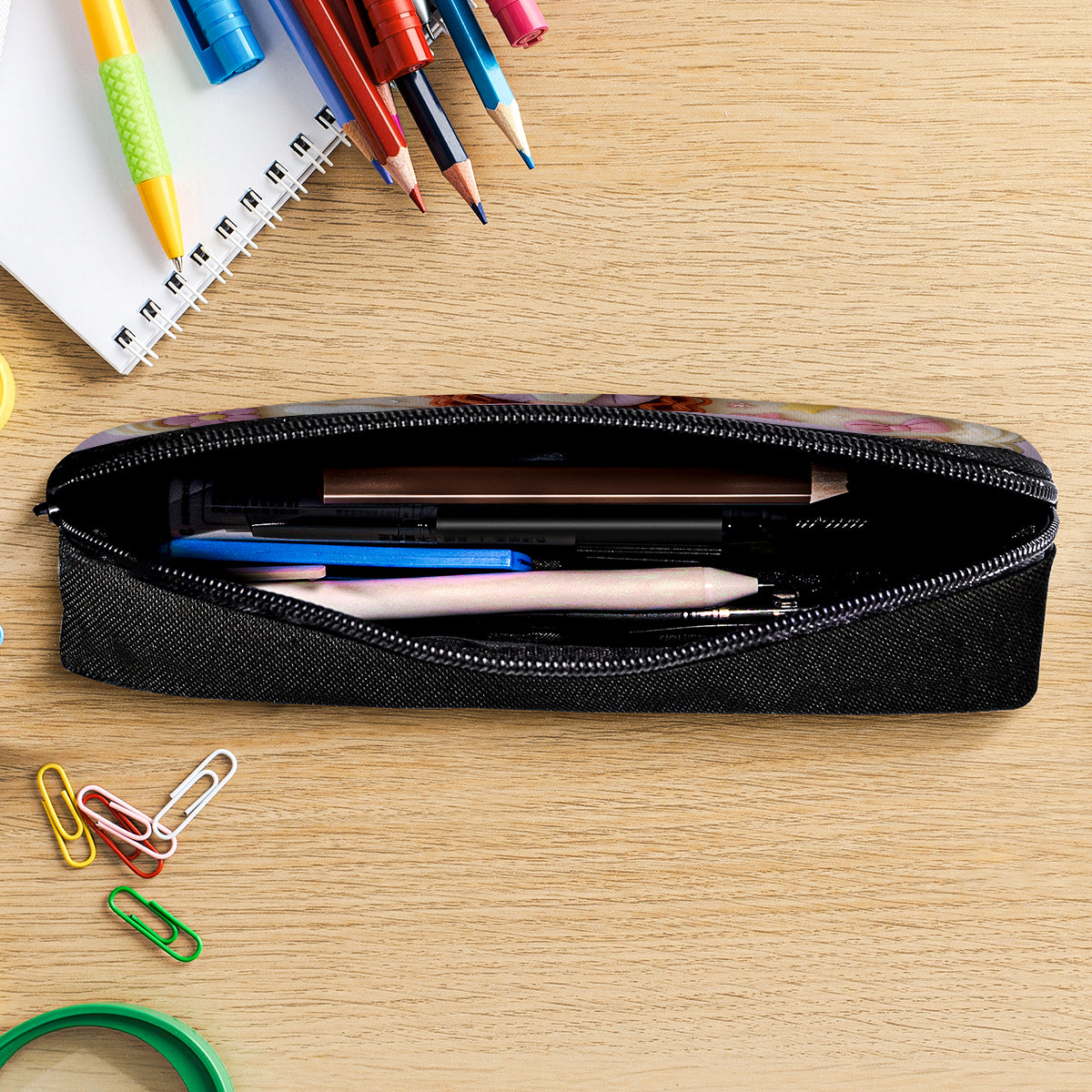 Journée Douce Retour à l'École - Toute Photo - Trousse à Crayons Personnalisée