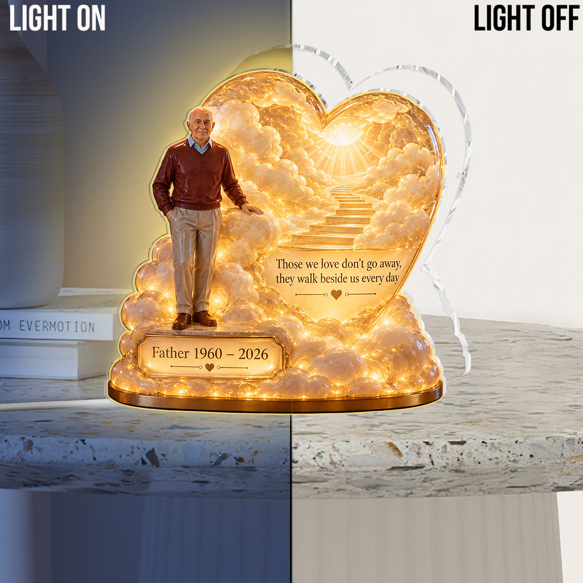 Personalized Memorial Gift, A Beautiful Keepsake to Honor a Loved One - Personalized Memorial Acrylic LED Night Light