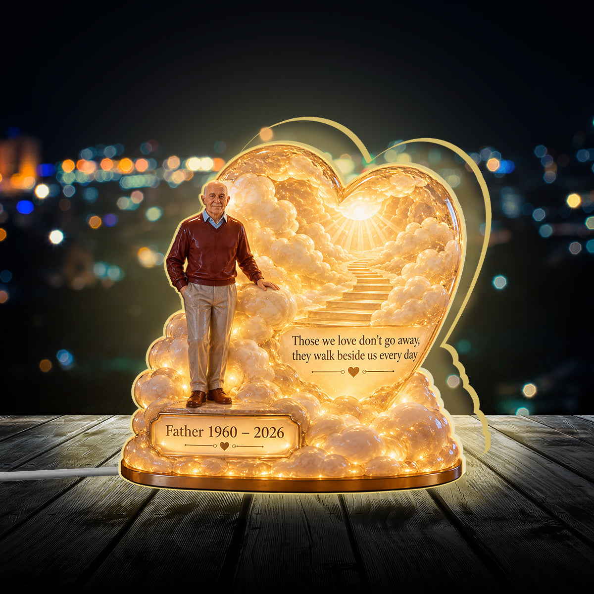 Personalized Memorial Gift, A Beautiful Keepsake to Honor a Loved One - Personalized Memorial Acrylic LED Night Light