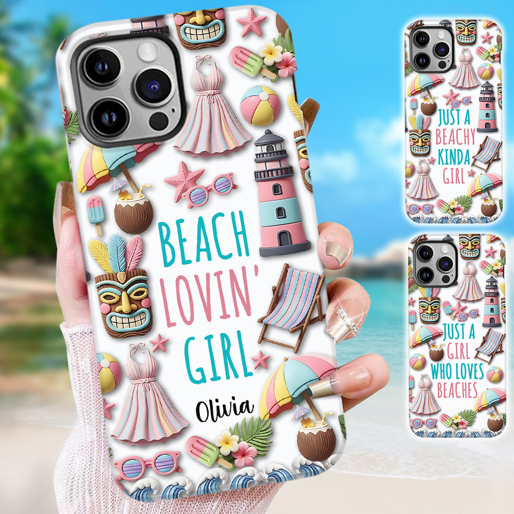 Beach Lovin' Girl - Personalized Sea Lover Full Print Phone Case