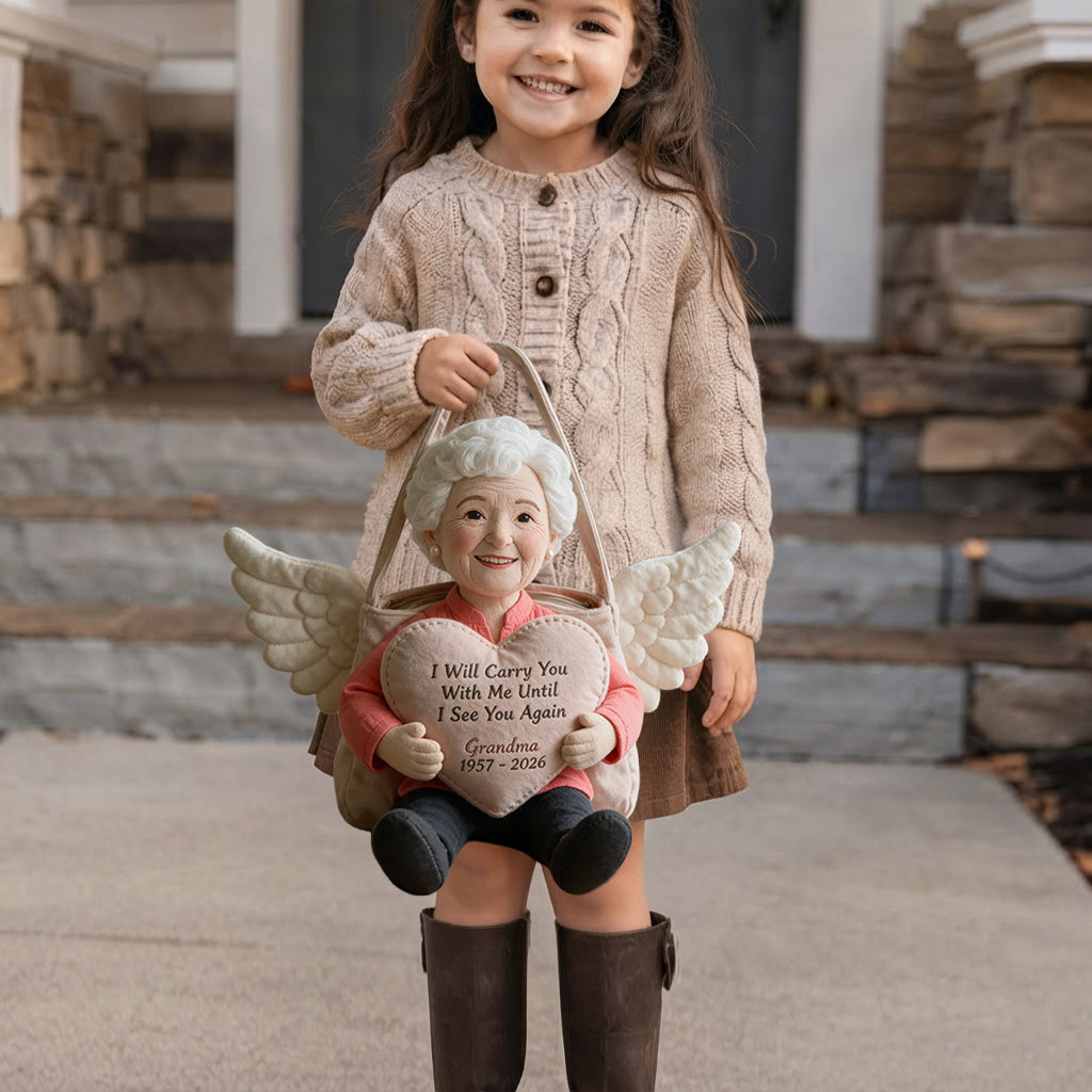 I Will Carry You With Me - Personalized Memorial Custom Shape Tote Bag