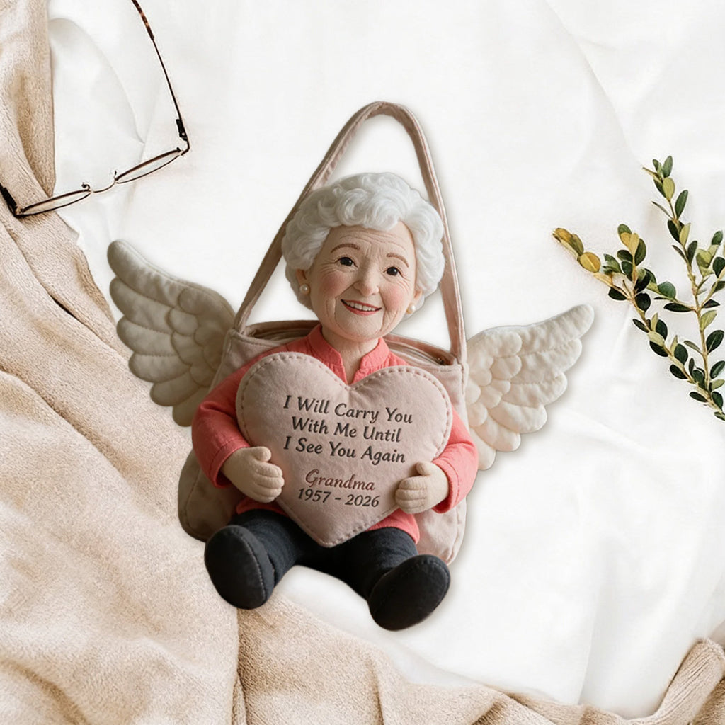 I Will Carry You With Me - Personalized Memorial Custom Shape Tote Bag