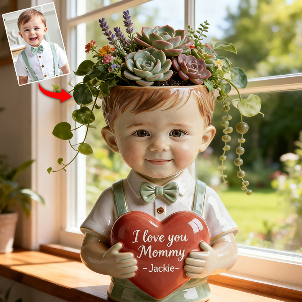 Thanks For Helping Me Grow - Personalized Mother Acrylic Pot