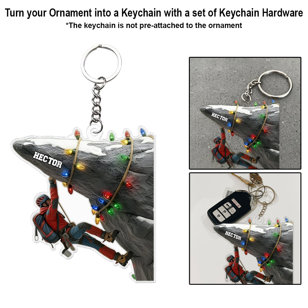 Décoration d'escalade personnalisée pour les fêtes - Ornement d'escalade en rocher