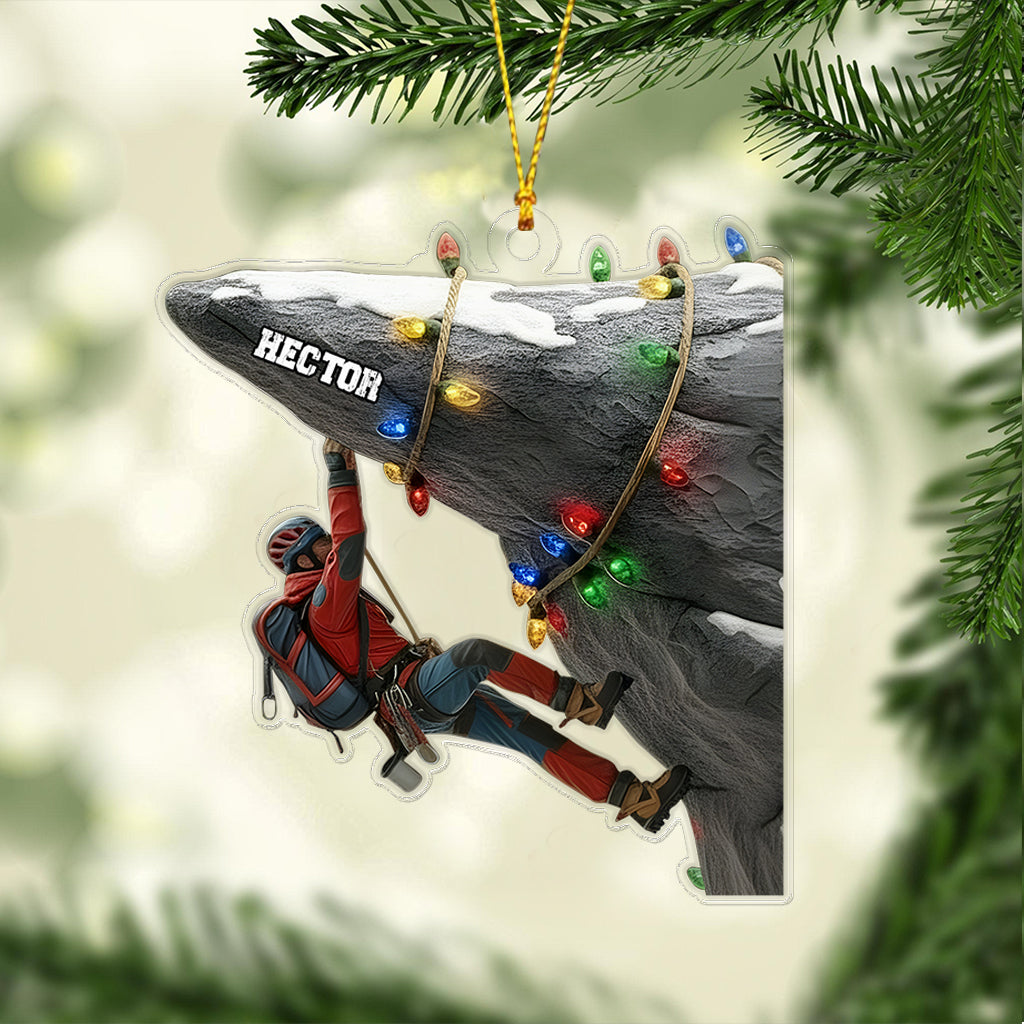 Décoration d'escalade personnalisée pour les fêtes - Ornement d'escalade en rocher