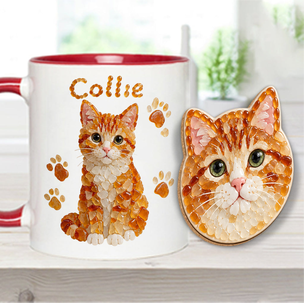 Art en Verre de Mer à partir de Photo d'Animal - Mug Personnalisé & Sous-Verre