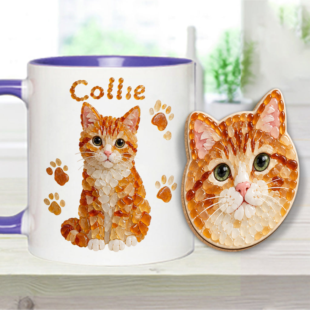 Art en Verre de Mer à partir de Photo d'Animal - Mug Personnalisé & Sous-Verre