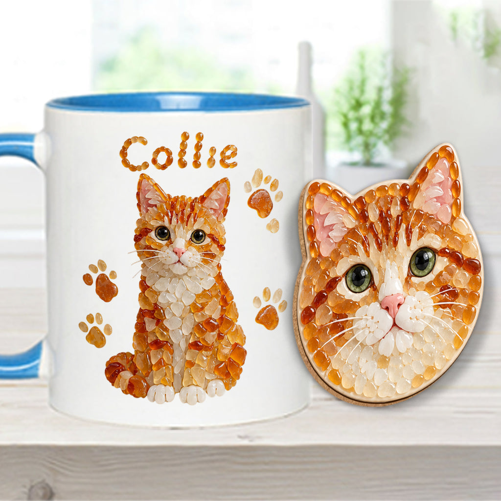 Art en Verre de Mer à partir de Photo d'Animal - Mug Personnalisé & Sous-Verre