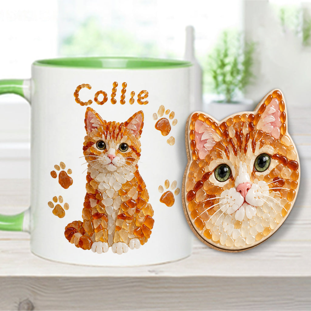 Art en Verre de Mer à partir de Photo d'Animal - Mug Personnalisé & Sous-Verre