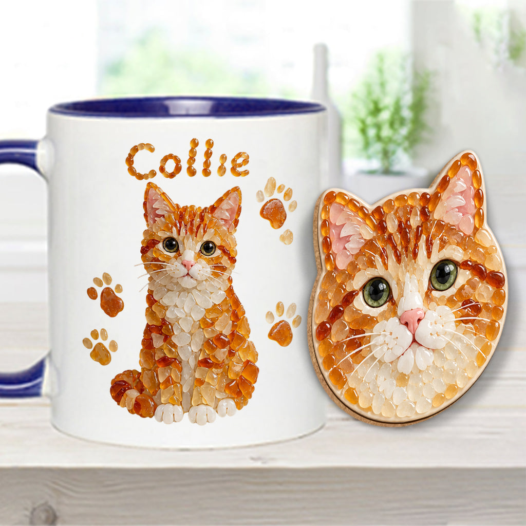 Art en Verre de Mer à partir de Photo d'Animal - Mug Personnalisé & Sous-Verre