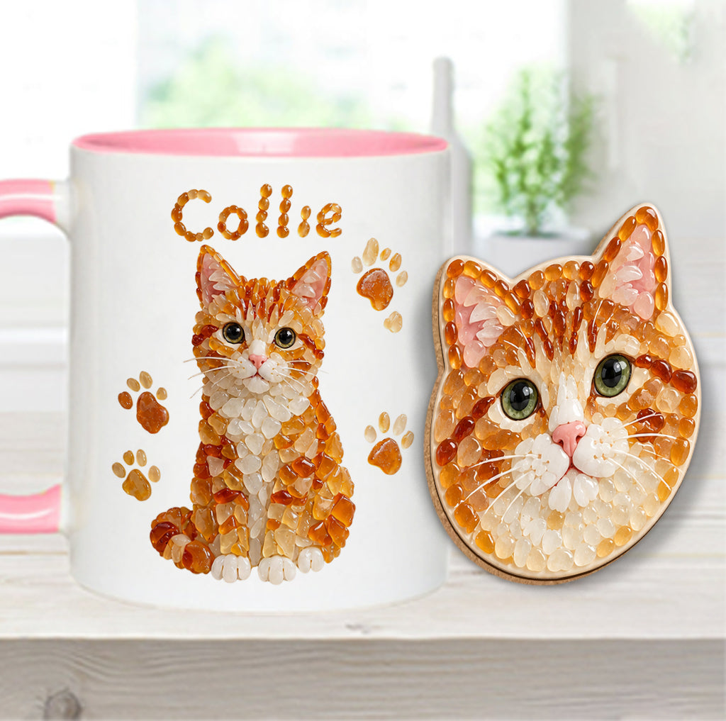 Art en Verre de Mer à partir de Photo d'Animal - Mug Personnalisé & Sous-Verre