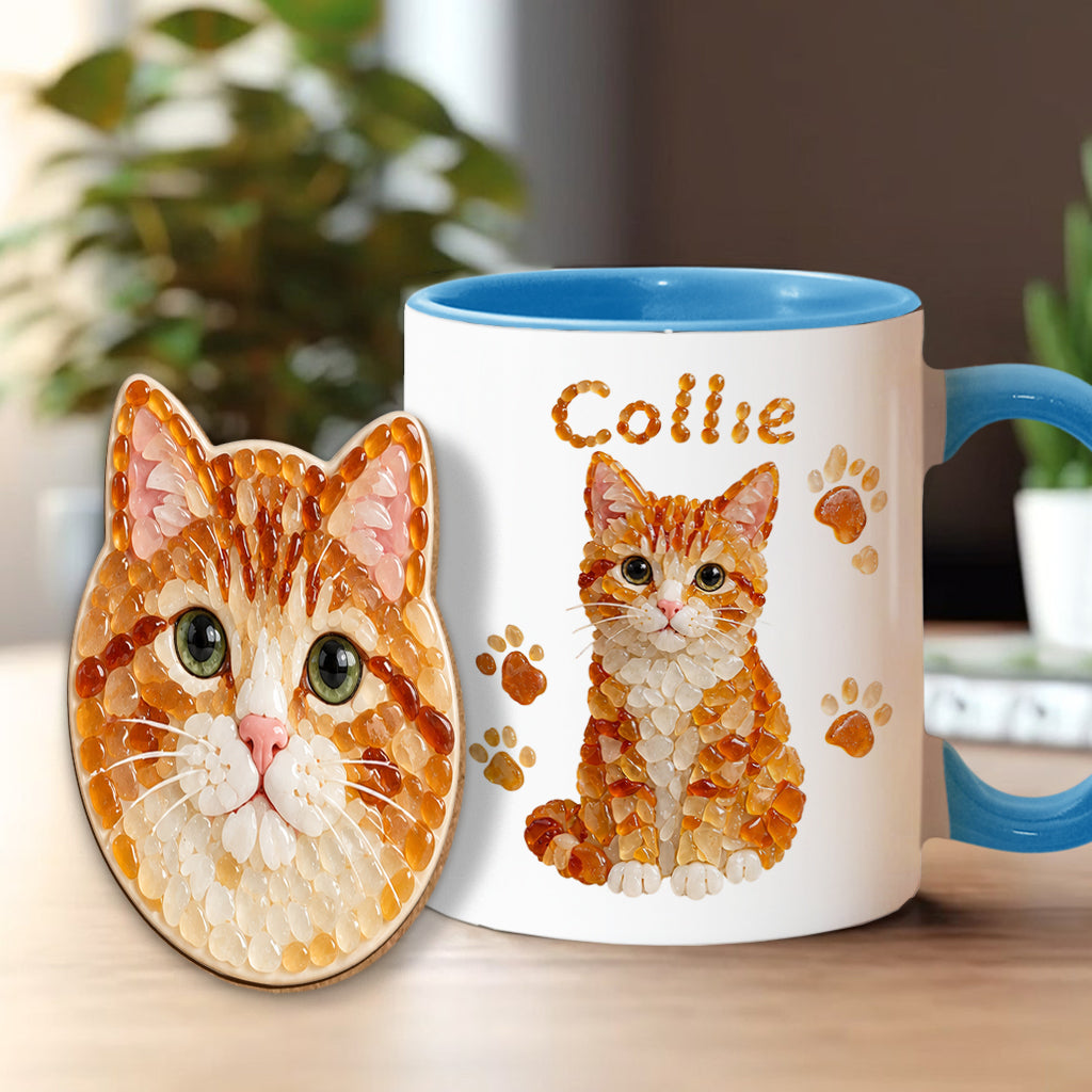 Art en Verre de Mer à partir de Photo d'Animal - Mug Personnalisé & Sous-Verre