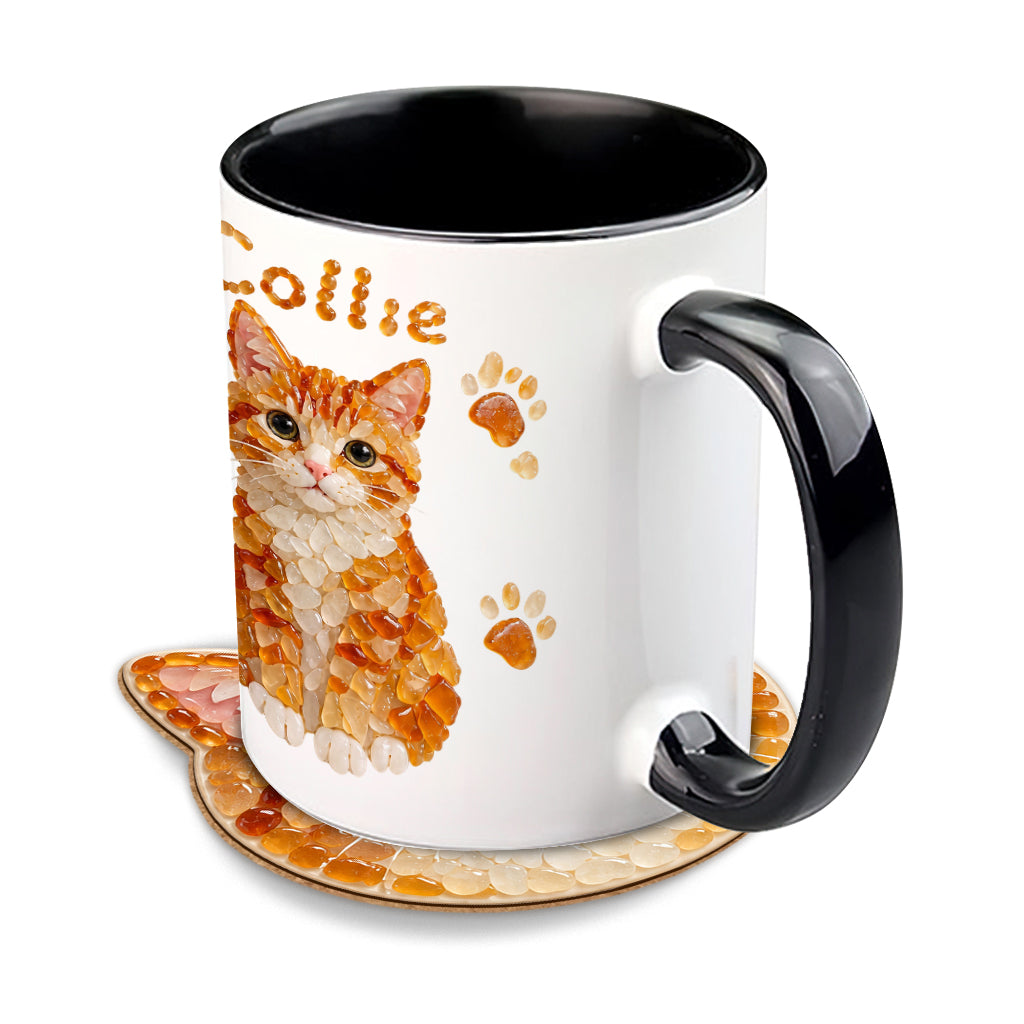 Art en Verre de Mer à partir de Photo d'Animal - Mug Personnalisé & Sous-Verre