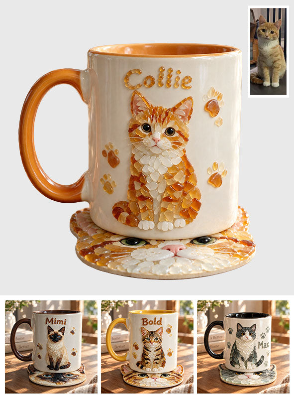 Art en Verre de Mer à partir de Photo d'Animal - Mug Personnalisé & Sous-Verre