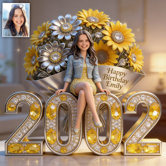 Cadeaux de Luxe Pour Elle - Plaque Acrylique Personnalisée Anniversaire