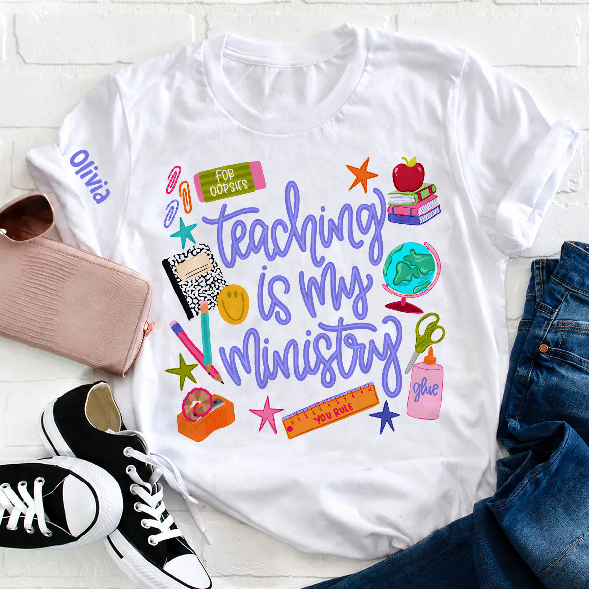 Back To School - Personalized Teacher All Over Shirt