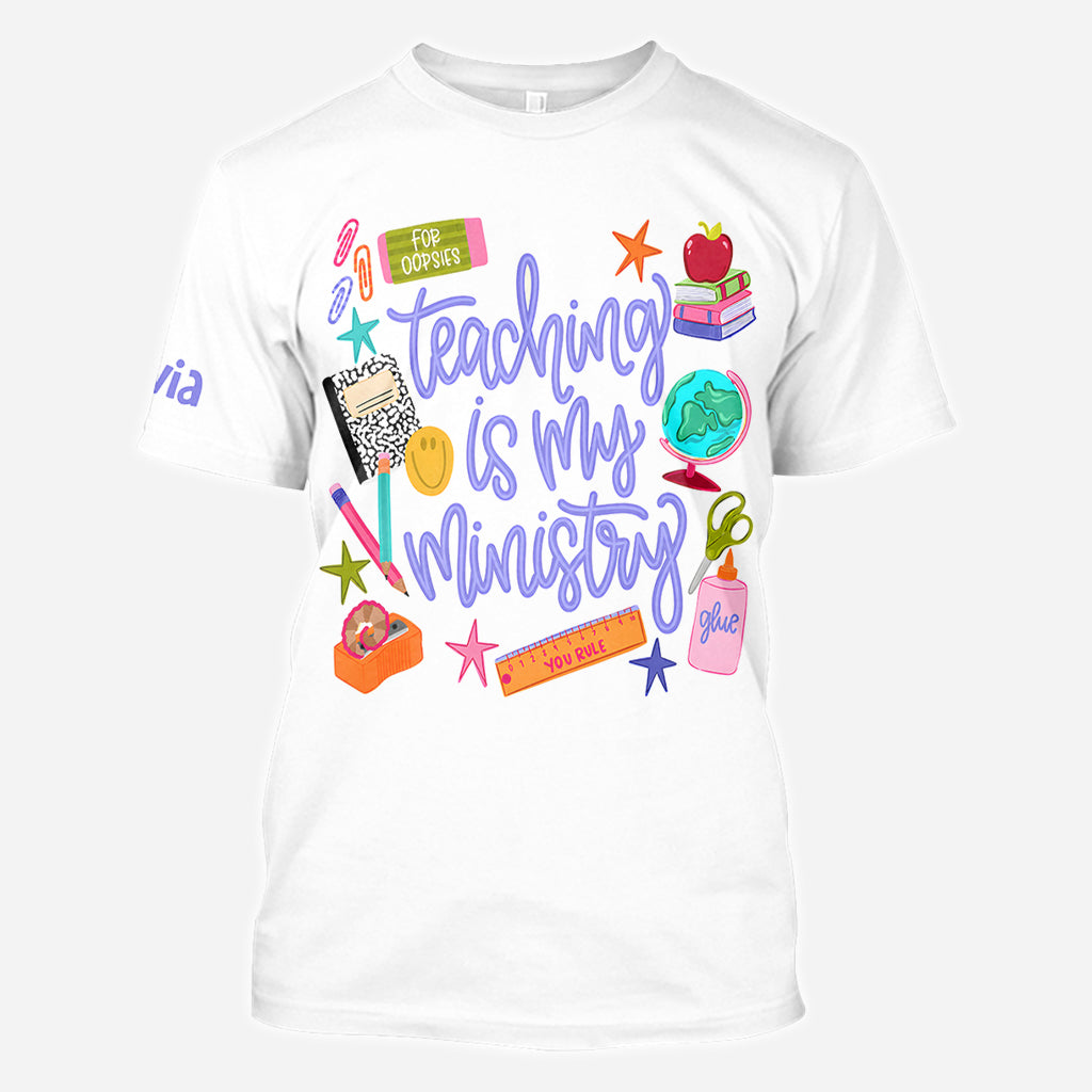 Back To School - Personalized Teacher All Over Shirt