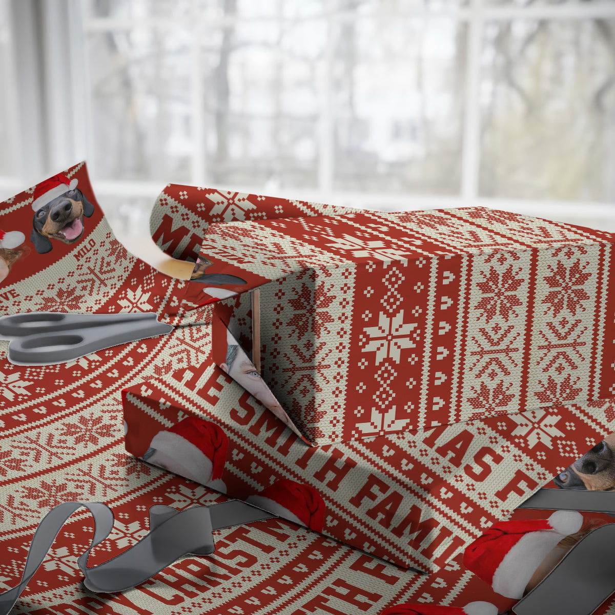 Merry Christmas - Personalized Family Wrapping Papers