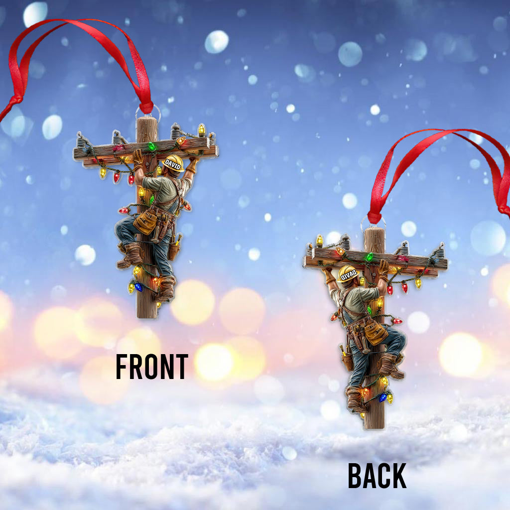 Garder la lumière allumée - Ornement personnalisé pour électricien