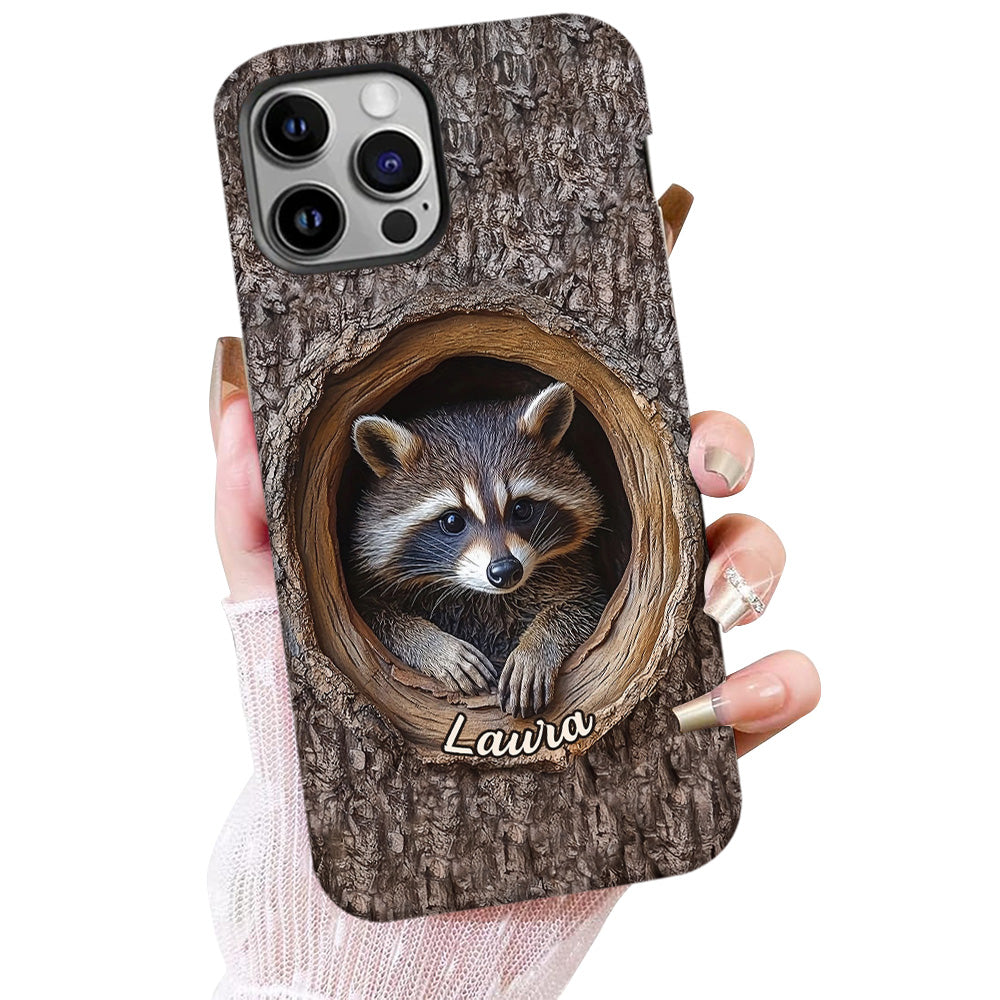 Adorable Raccoon - Personalized Raccoon Full Print Phone Case