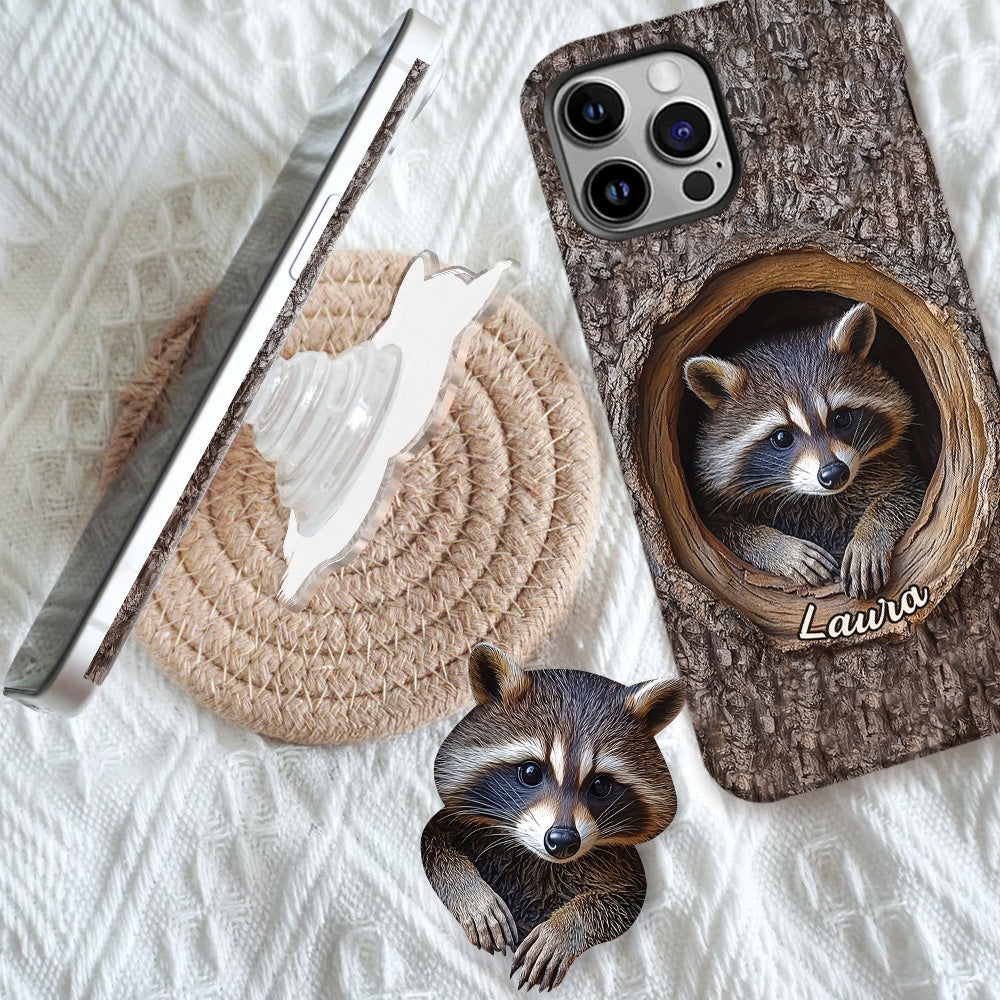 Adorable Raccoon - Personalized Raccoon Full Print Phone Case