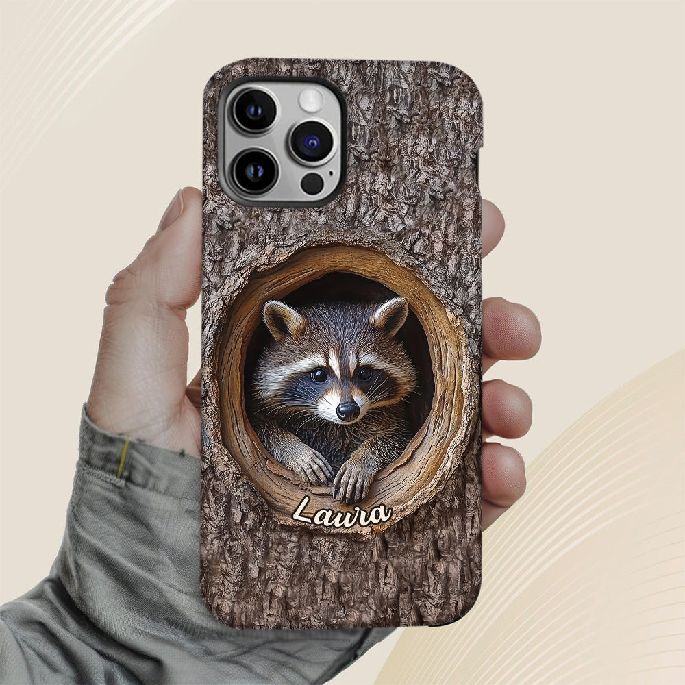 Adorable Raccoon - Personalized Raccoon Full Print Phone Case