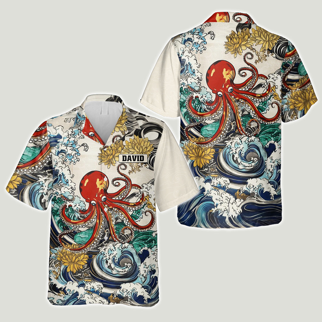 Japanese Sea Animal Art - Personalized Sea Lover Hawaiian Shirt