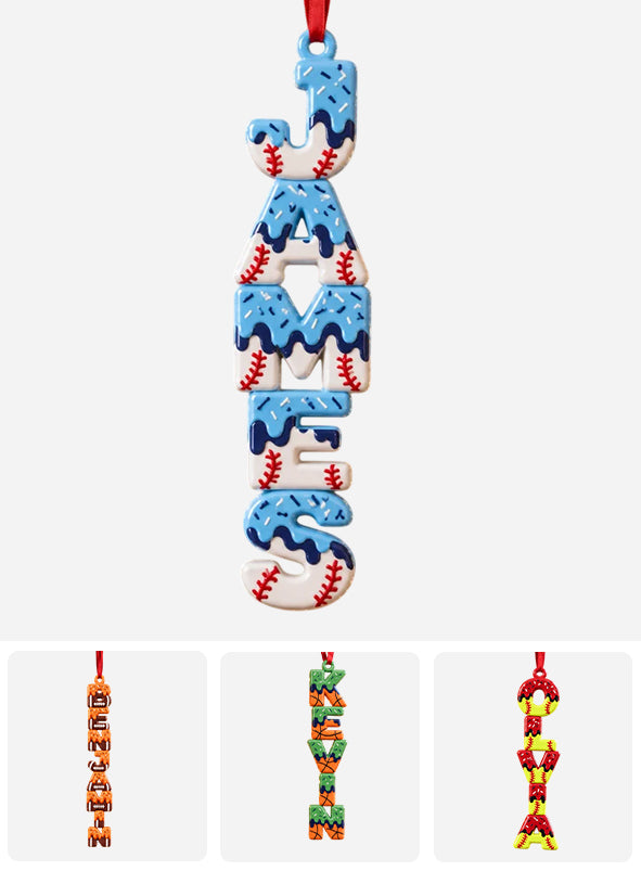 Amour Sport Drip Glace - Ornement 3D Premium Personnalisé