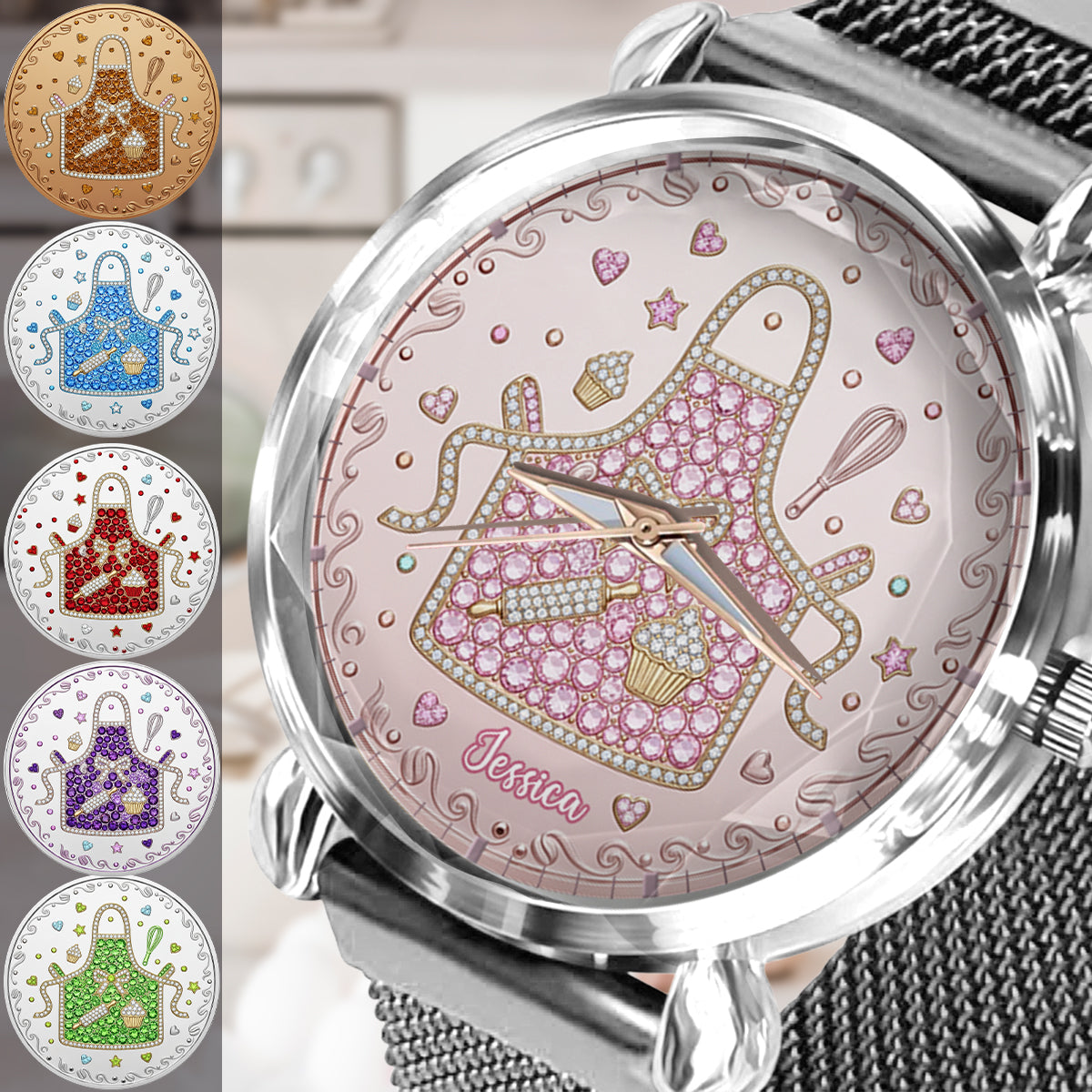 Passionnée de pâtisserie - Montre-bracelet personnalisée pour femmes passionnées de pâtisserie 